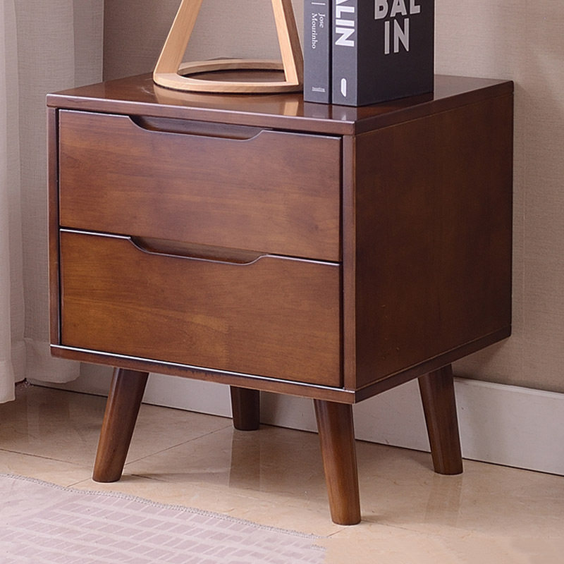 床头柜原木木色实木简约现代简易卧室床边柜子床头柜
