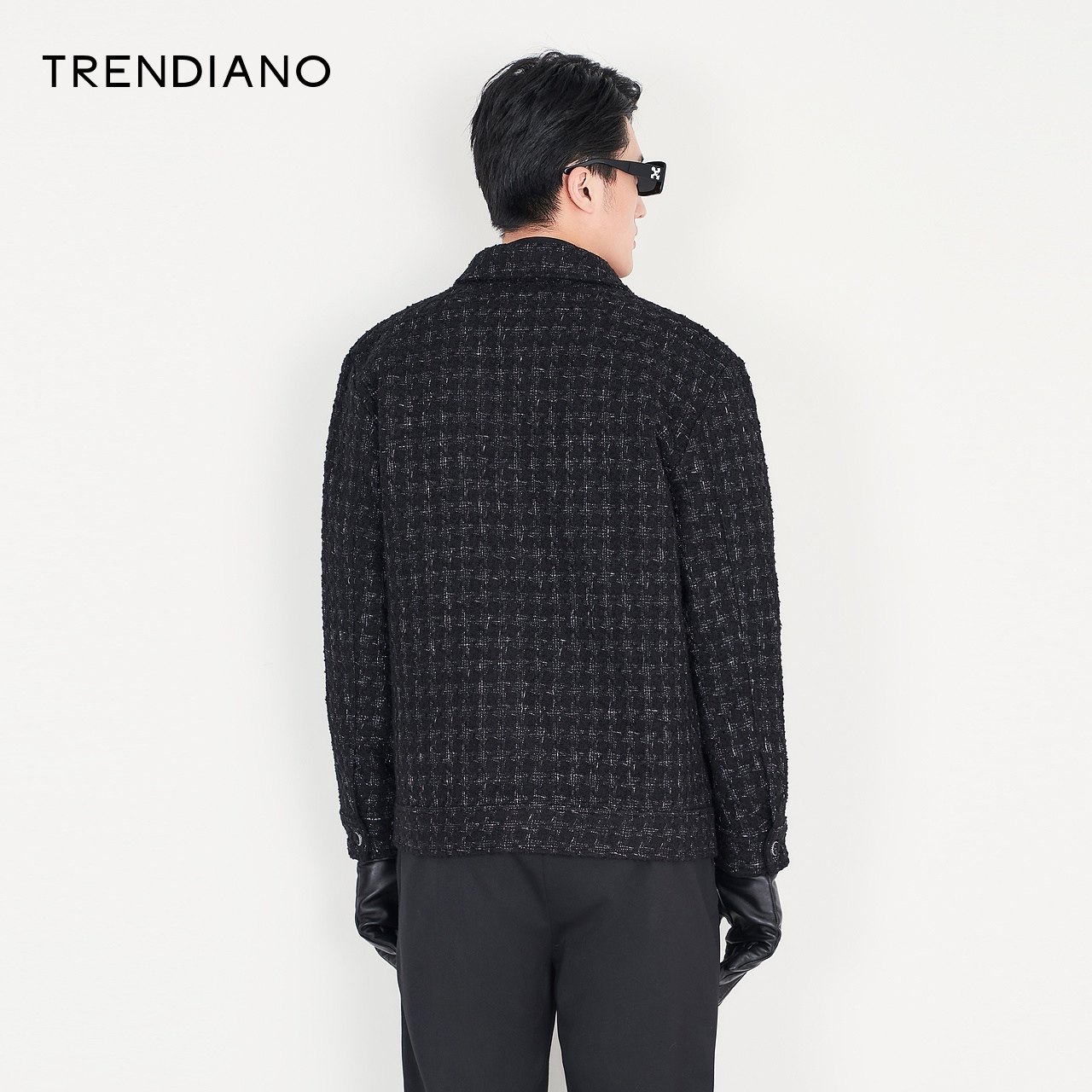 trendiano官方男装春秋秋季新款小香风夹克休闲外套夹克