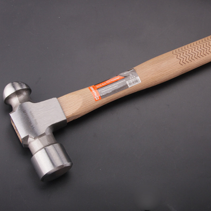锤铁汉顿木柄圆锤子纯钢手工奶子奶头榔头钳工圆头锤