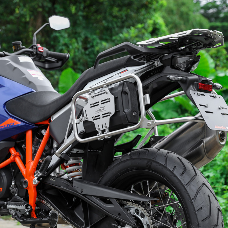 loboo萝卜摩托车工具箱通用型铝合金带锁工具包边箱架装载其他摩托车