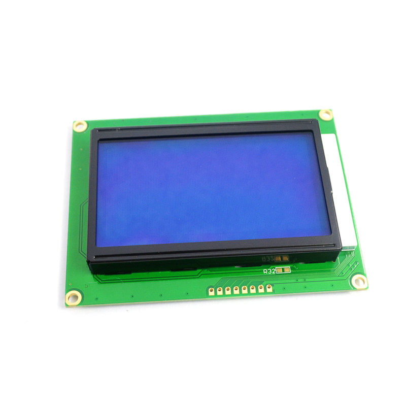 lcd12864显示屏蓝屏白字背光串口并口液晶屏适用显示器件