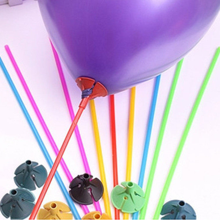 气球拖杆加厚棒子生日婚房乳胶球杆打结装饰气球