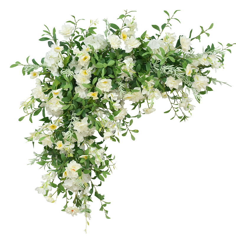 森系仿真橱窗道具婚庆花排三角花艺清新绿色婚庆绢花