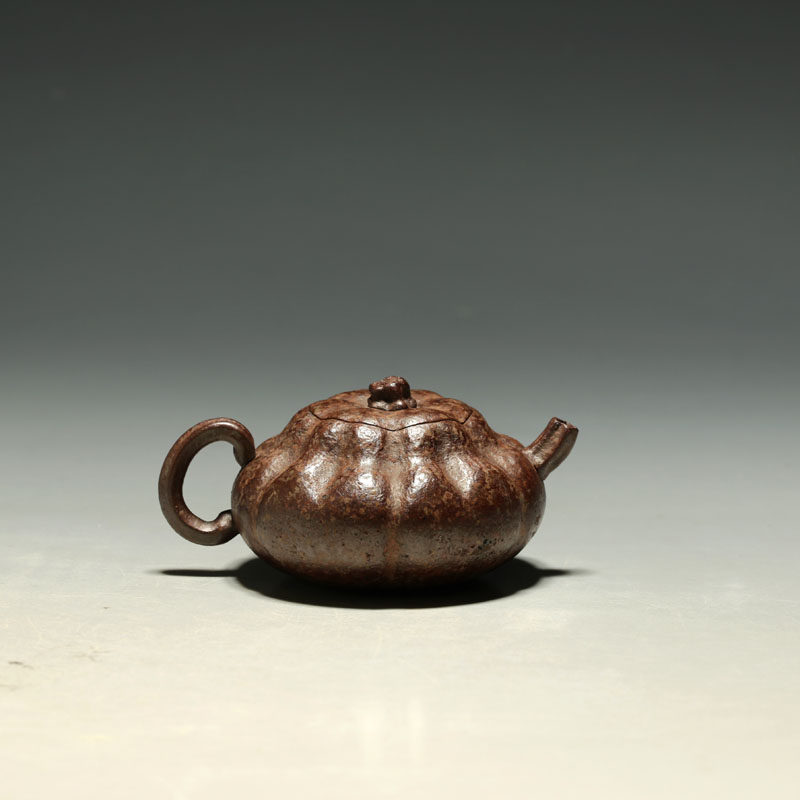 明理茶艺紫砂壶宜兴薛峰全手工90cc金秋壶小品南瓜