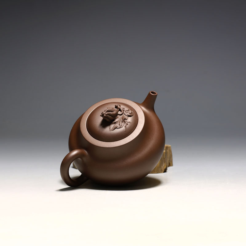 明理茶艺宜兴宜兴紫砂紫砂壶苍林华全手工450cc佛手茶壶茶壶