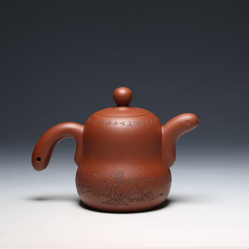 明理茶艺茶壶545cc觉悟宜兴宜兴紫砂紫砂壶吴淑英木石石刻茶壶