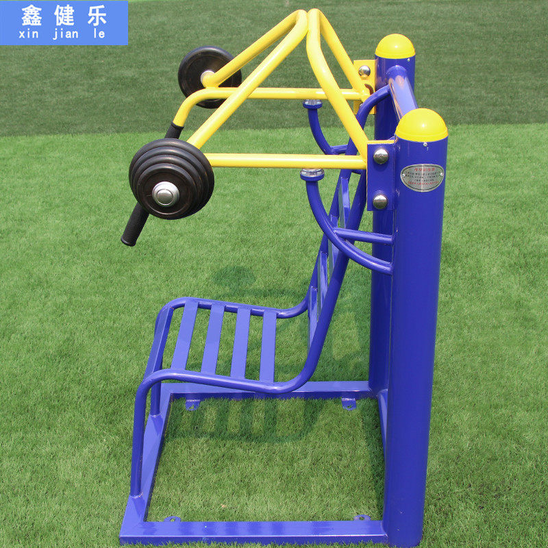 推举训练器坐式提拉下压举重力量训练户外室外健身器材公园老年人