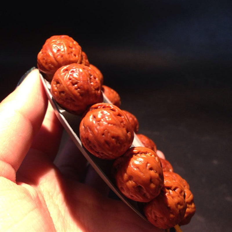 闷墩小南瓜文玩门头沟方墩粗八棱核桃手串野生秋子佛珠