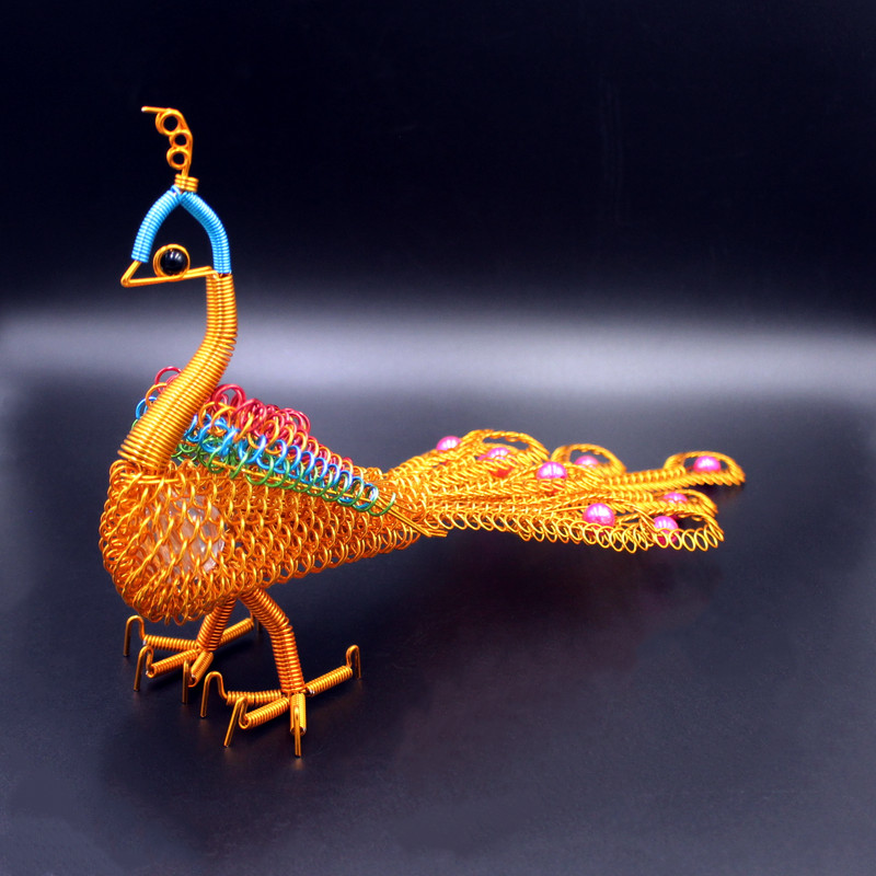 铝线手工艺品diy编织孔雀模型金属铁丝制作凤凰其他特色工艺品