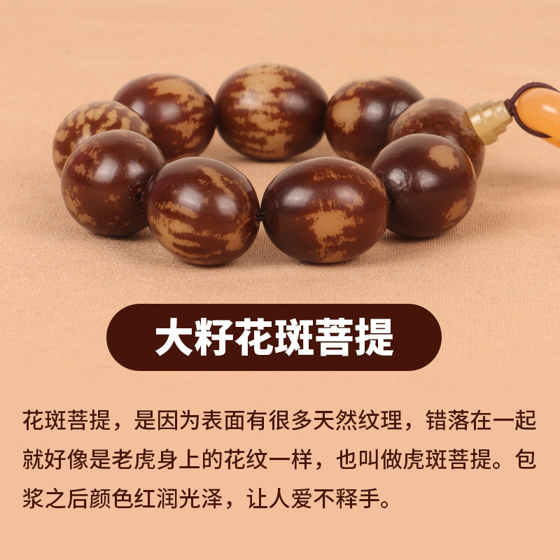 菩提花斑提手串大籽虎佛珠男女女士手链文玩手串