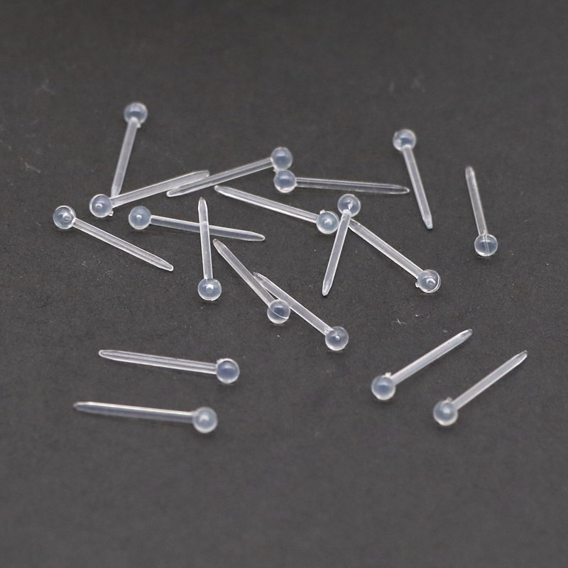 塑料耳棒过敏胶针透明隐形防堵耳棍简约男女耳钉