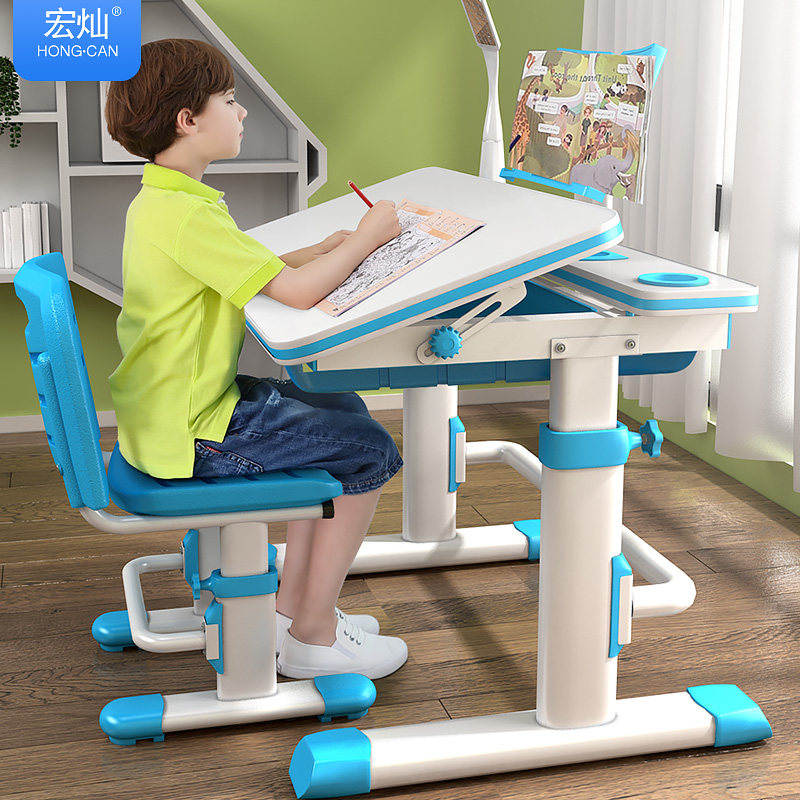 儿童学习桌多功能学写字桌小学生作业书桌可升降小孩桌椅组合套装