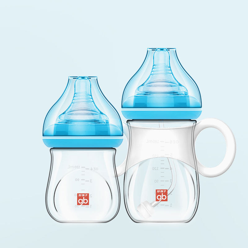 gb好孩子婴儿新生儿宽口口径玻璃奶瓶宝宝奶嘴奶瓶