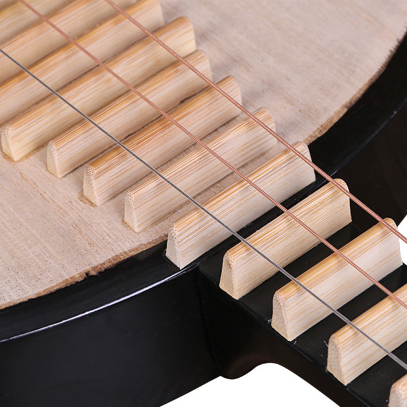 敦煌官方弦轸阳楞檀木月琴黄檀木材质木材琴头色月琴