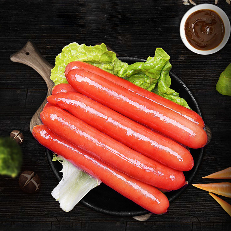 香肠好顺顺景爽口原味热狗烧烤火腿肠手抓70g香肠