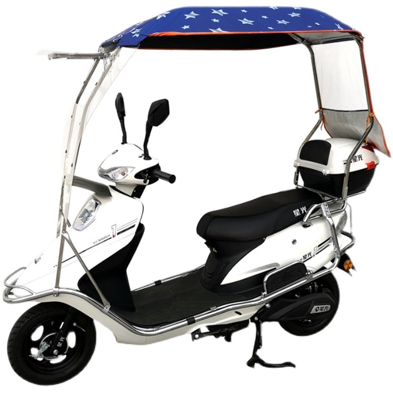 加厚电动摩托车挡雨雨棚新款电瓶车防晒防雨挡风遮阳伞雨披