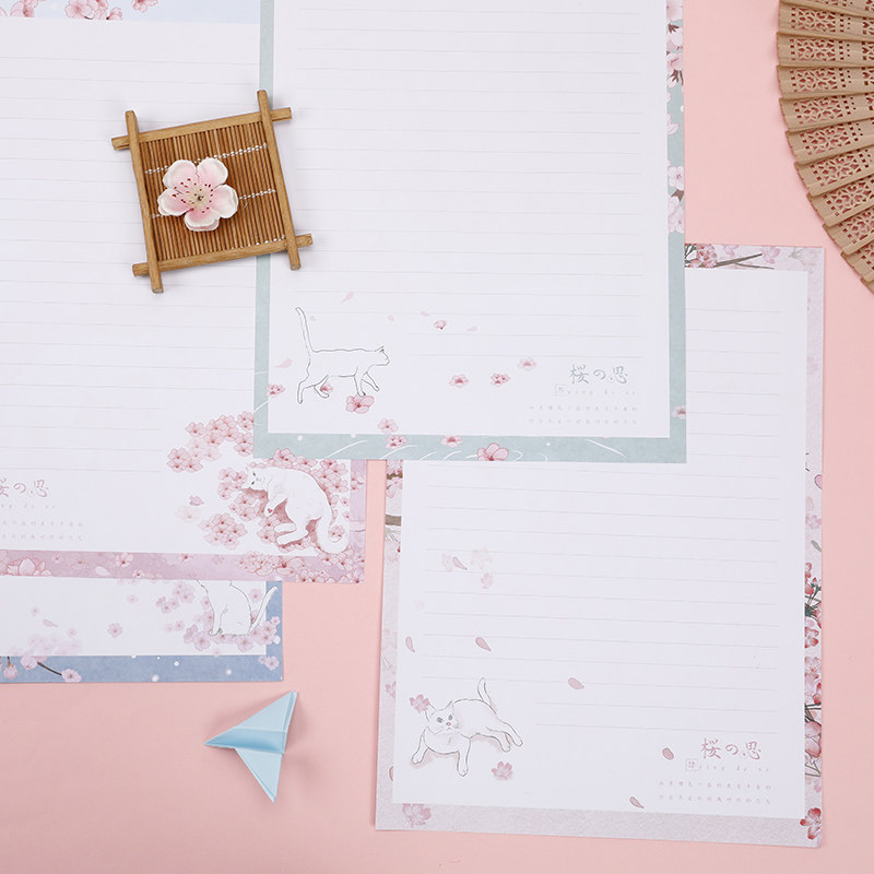 信纸中国简约牛皮和风日式创意写信表白情侣表信纸