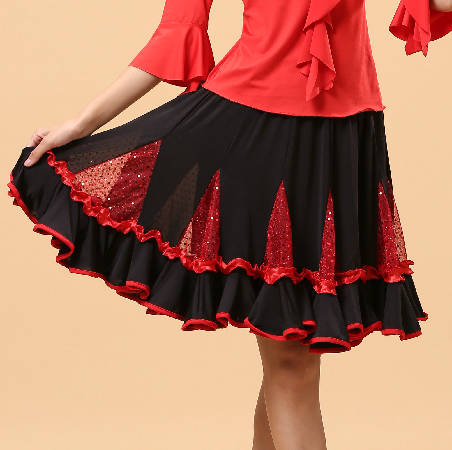 特价包邮春夏广场舞裙子拉丁舞大摆裙舞舞蹈半身广场舞半身裙