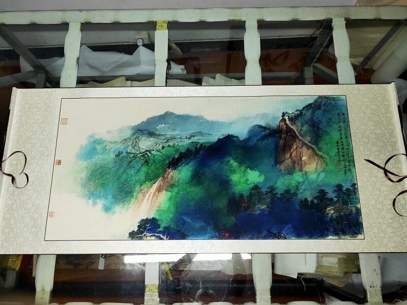 谷口风水办公室书房客厅中式人家新中式国画宣纸国画