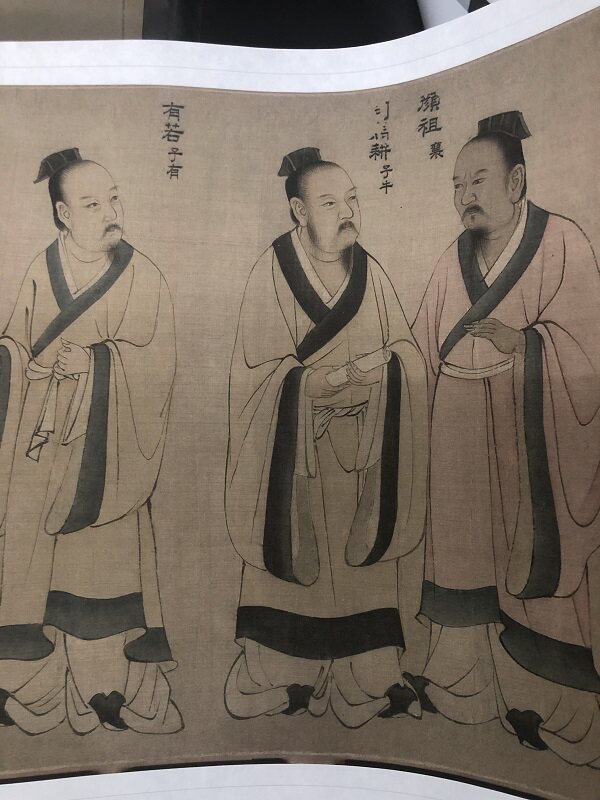 宋孔子弟子像传古代人物工笔国画长卷高清宣纸微喷复制装饰画