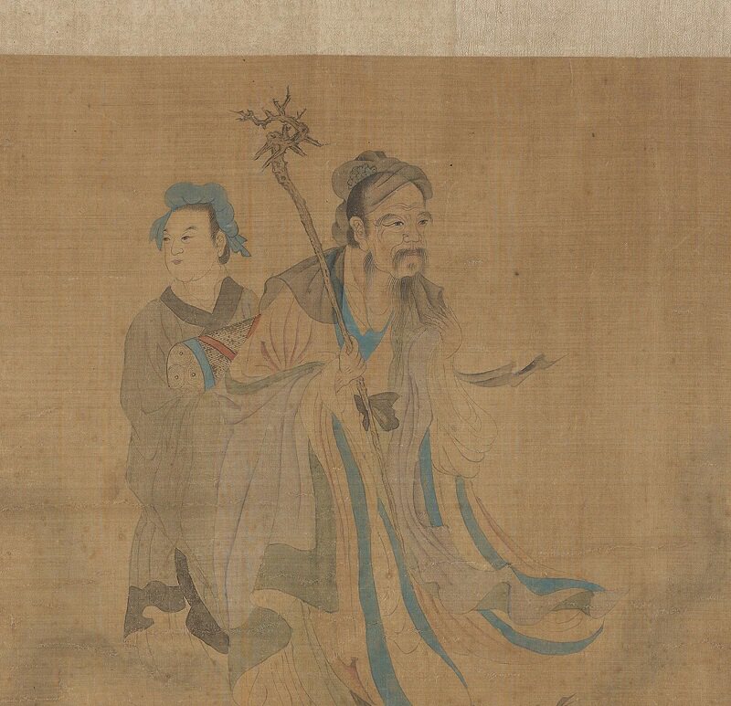 赵孟頫九歌图名名家古画复制微喷绢布工笔人物国画