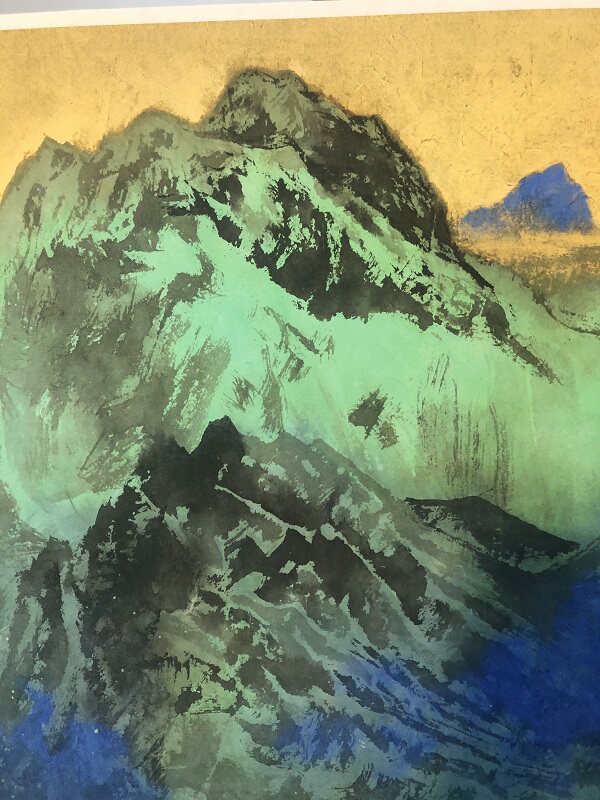 袁运甫江山万里图国画青绿山水六尺横幅宣纸微喷复制画客厅装饰画