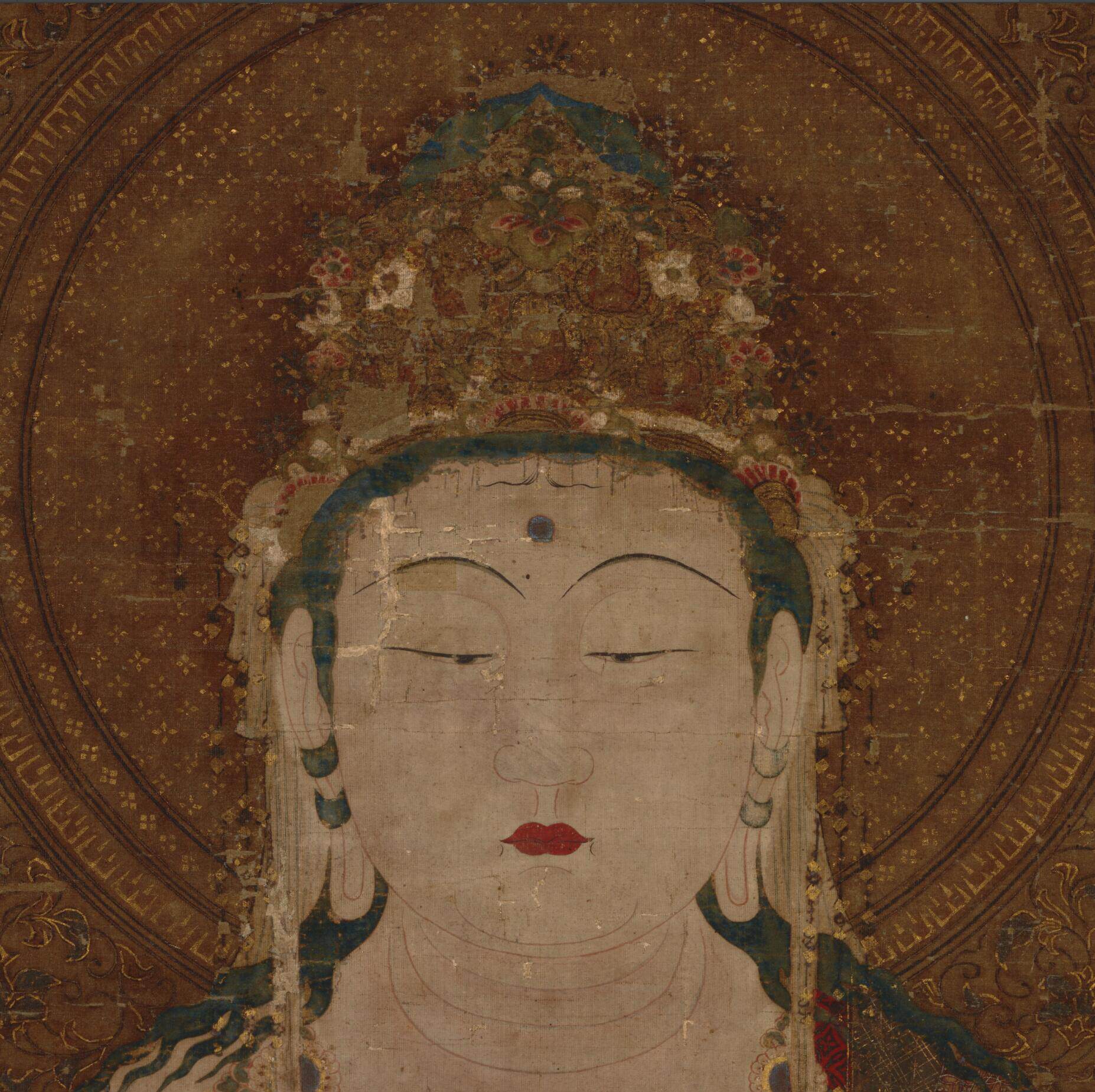 菩萨日本虚空大乘佛教八大萨摩诃萨佛画微喷国画