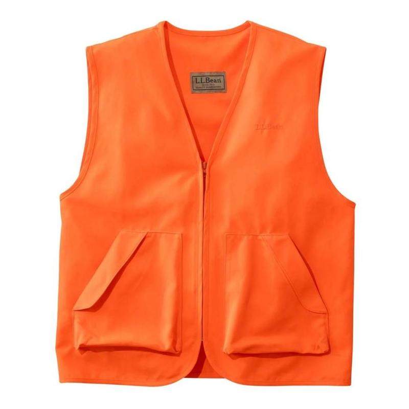 bean男士马甲橘黄色拉链远足狩猎安全轻便正品常规马甲