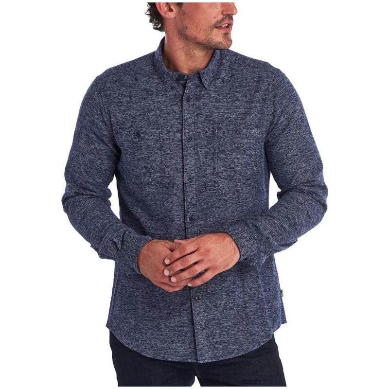 barbour衬衫长袖纯棉舒适深灰深灰色色扣休闲正品衬衫