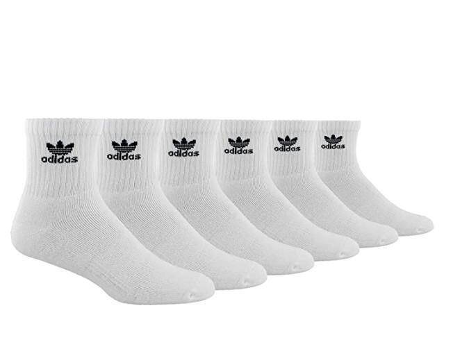 adidas阿迪达斯短袜袜子6双时尚吸汗透气三叶草正品中筒袜