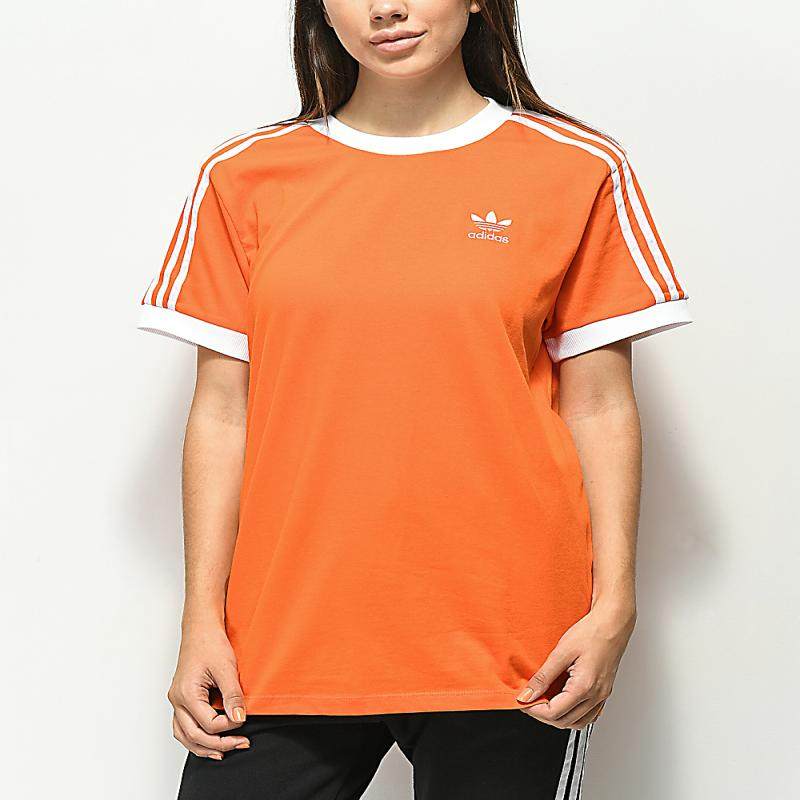 adidas/阿迪达斯女t恤短袖圆领鲜艳纯棉舒适休闲正品296059