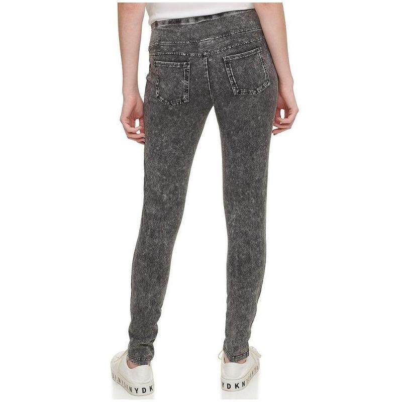 dkny九分正品百搭秋冬复古铅笔中腰牛仔裤儿女牛仔裤