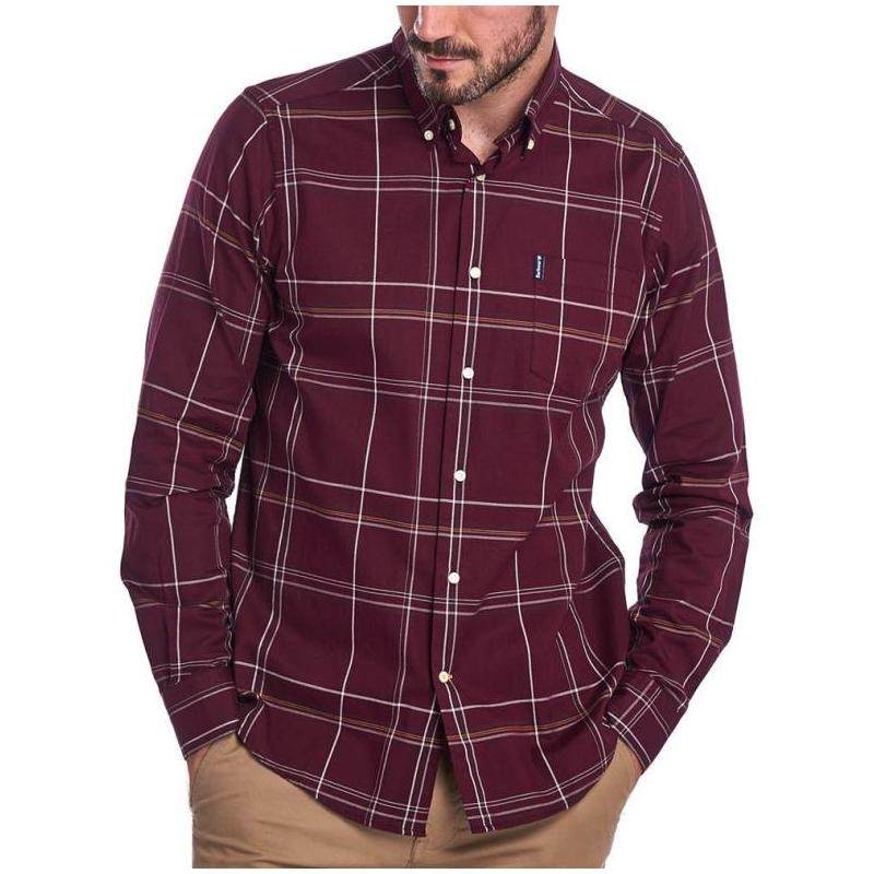 barbour格子衬衫长袖纯棉透气柔软扣领休闲正品衬衫