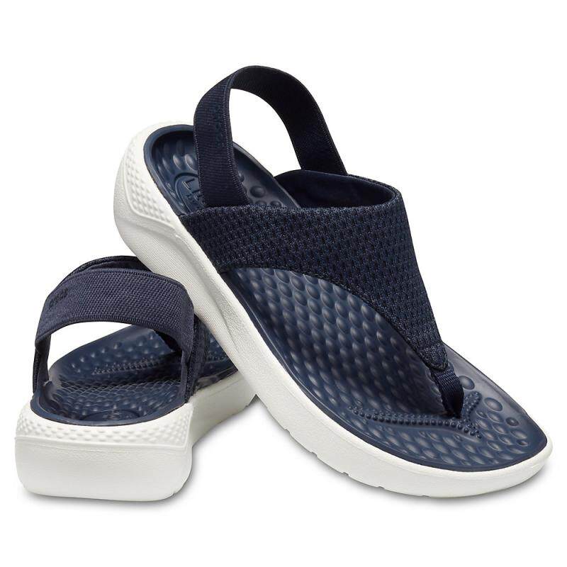 crocs卡洛驰女凉鞋夹趾网布透气弹力休闲轻质正品205477