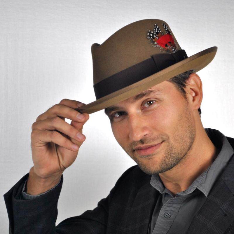 stetson男帽礼帽卷檐舒适时尚透气遮阳美国直邮130635