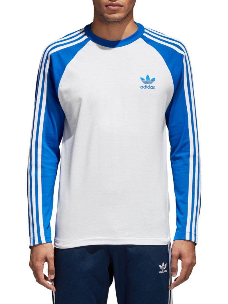 adidas阿迪达斯长袖圆领三叶草三条条纹休闲美国直邮t恤