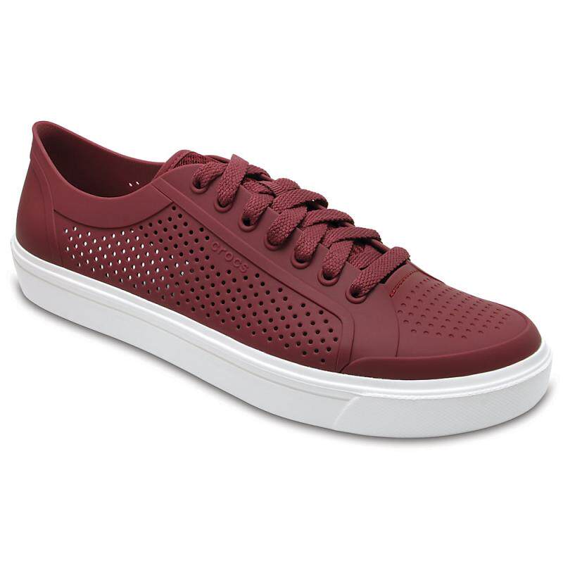 crocs卡洛驰板鞋男鞋运动鞋透气小孔系带休闲鞋正品休闲板鞋