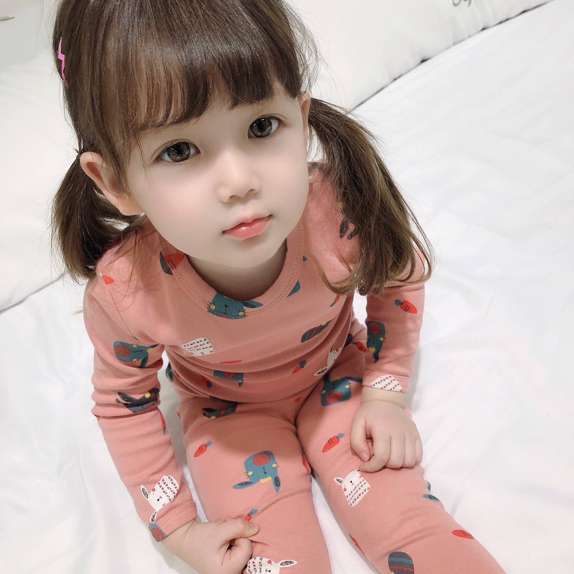 女童睡衣秋冬纯棉 1-3岁儿童小宝宝家居服套装可爱5冬款加厚保暖7