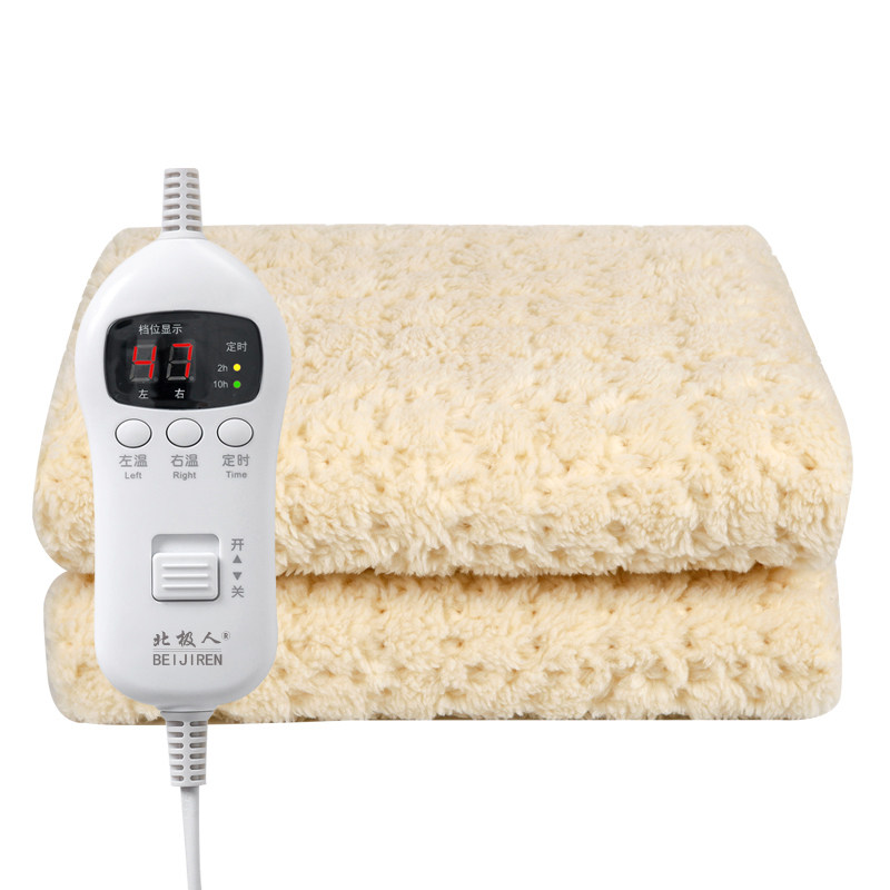 北极人电热毯双人双控加大恒温加大防水家用辐射无极调温除螨电褥