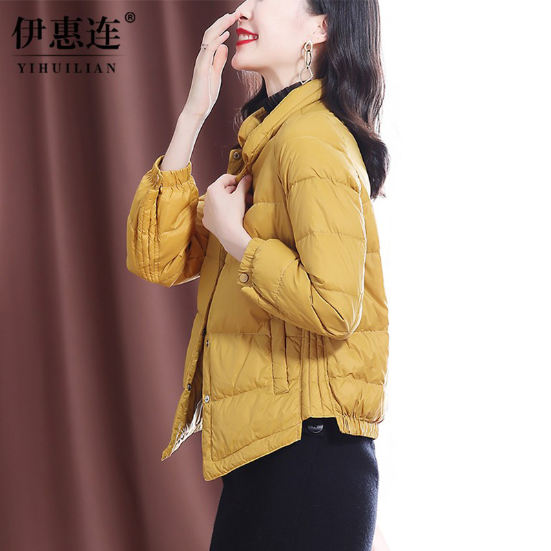 羽绒服女短款2021冬季新款洋气韩版立领白鸭绒小个子减龄轻薄外套
