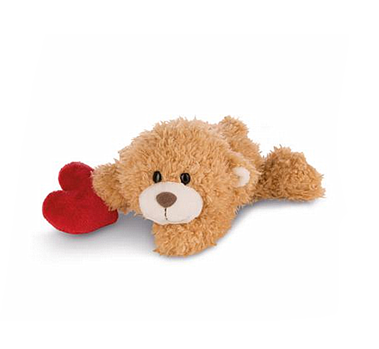 nici专柜正品lovebear可爱趴姿爱心毛绒小熊公仔毛绒布艺类玩具