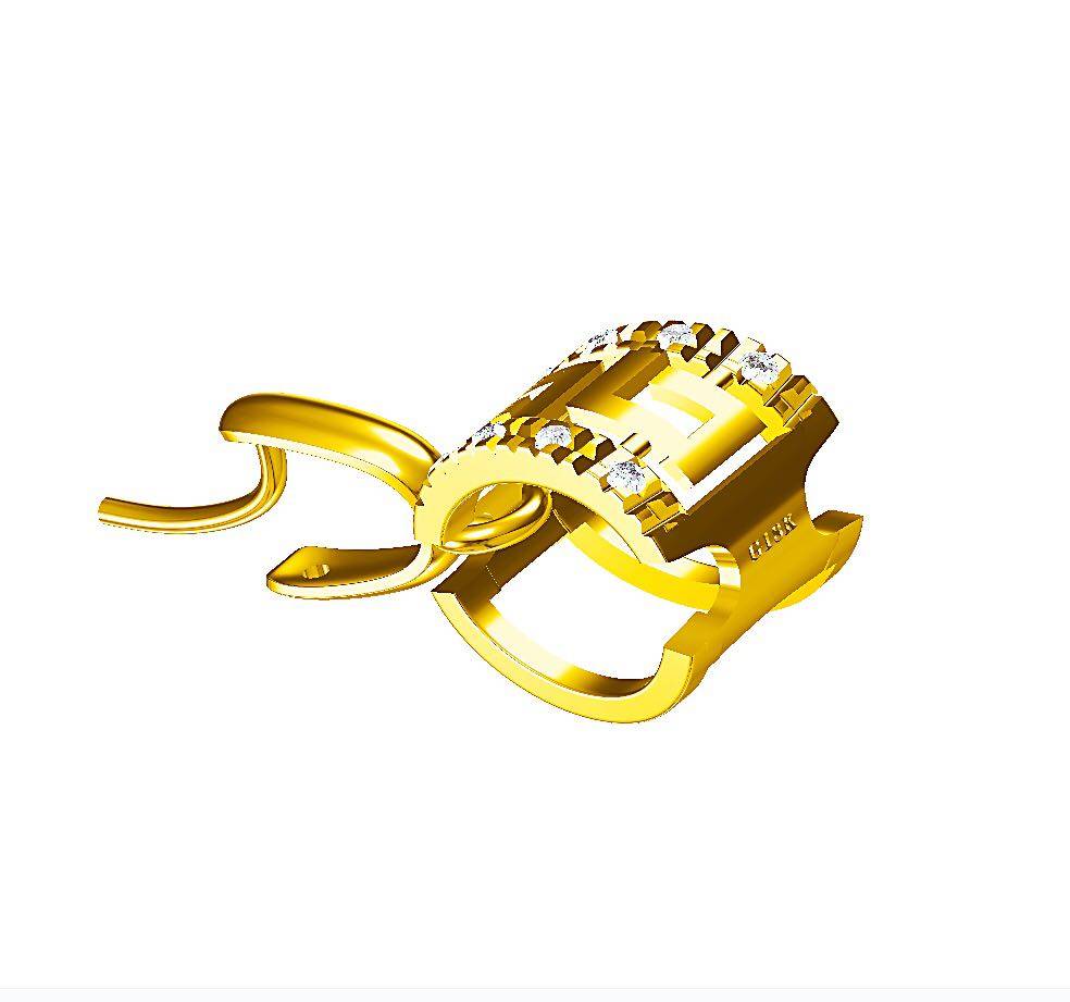 18k金扣复古款回纹扣瓜子吊坠扣子观音佛公扣