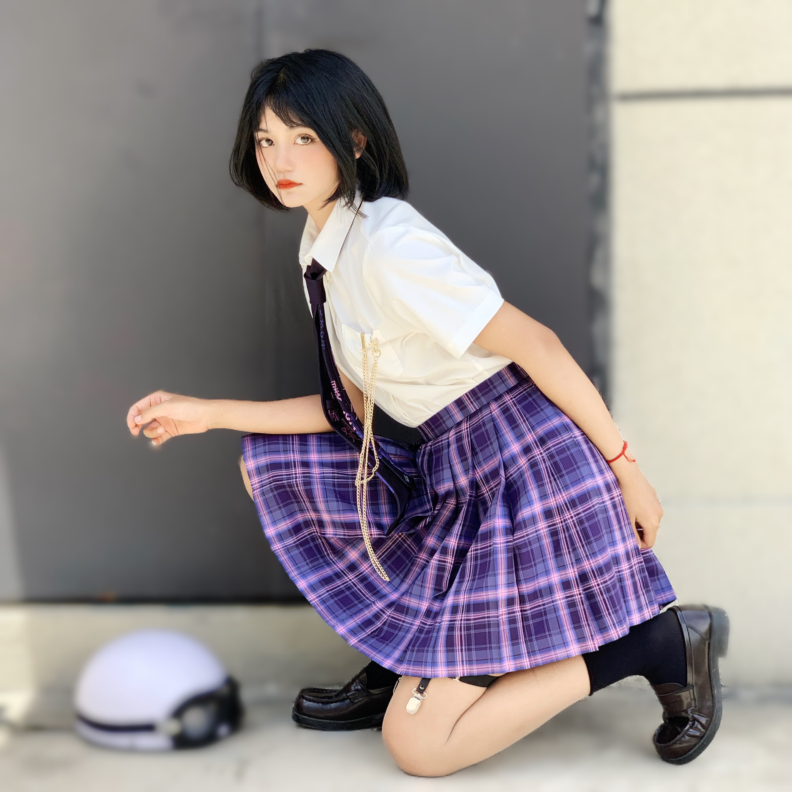 少女jk半身百褶正统制服日本zoo机车魔法半身裙