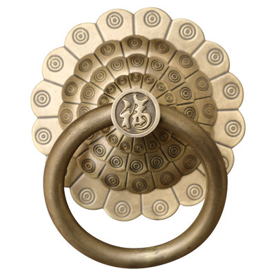 中式仿古铜拉手老式大门纯铜门环把手古建大门拉环古铜门抜铜配件