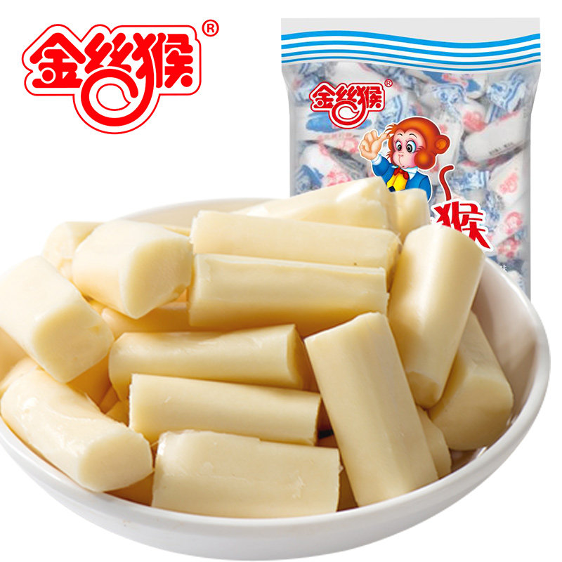 金丝猴牛奶糖500g袋装怀旧童年零食结婚糖果布丁散装糖果