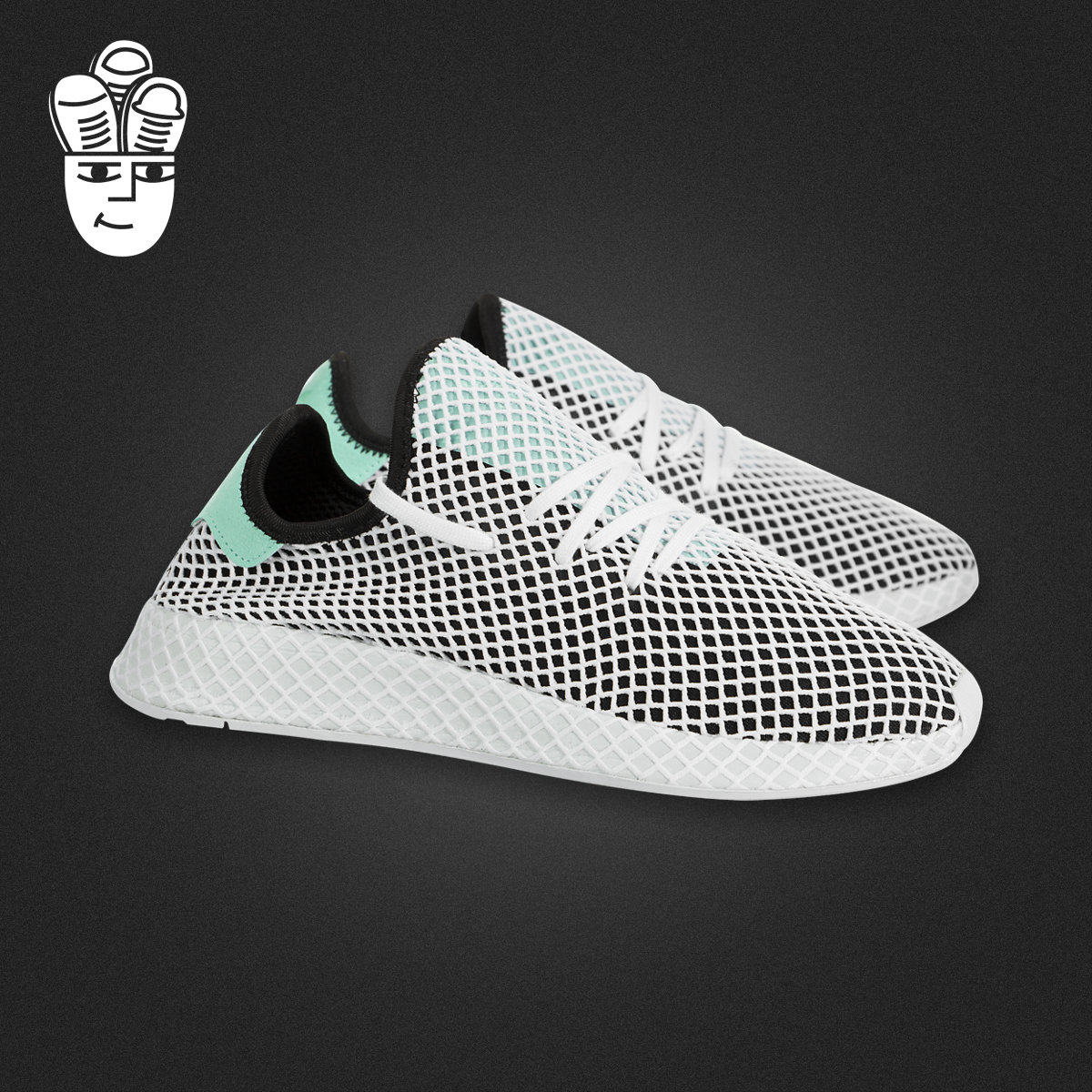 adidas deerupt runner 阿迪达斯男鞋 舒适网格跑步鞋 运动休闲鞋