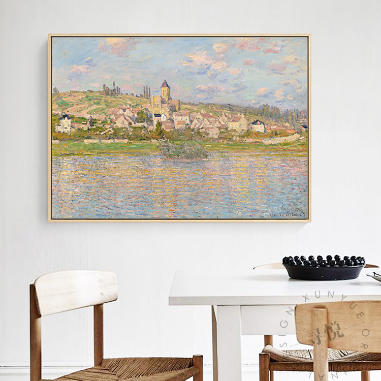莫奈油画世界名画抽象风景客厅装饰画现代简约卧室壁画现代装饰画