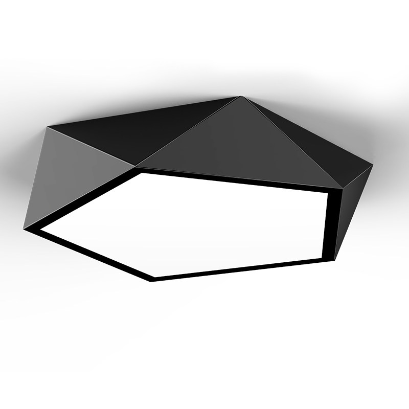几何吸顶灯简约现代创意个性卧室灯led五边形灯饰几何灯北欧灯具
