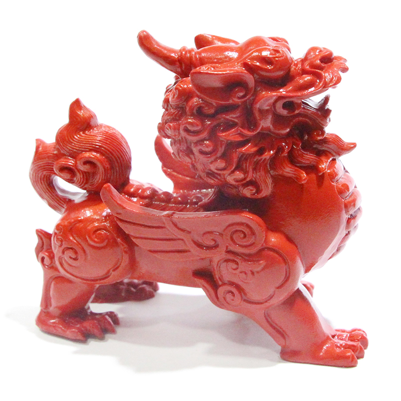 天然朱砂貔貅摆件独角兽摆台家居办公办公桌桌面奇石