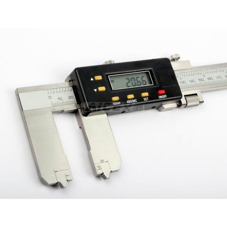 上海恒量 300mm v型槽数显卡尺0 油封槽游标卡尺0 - 痕风的起点